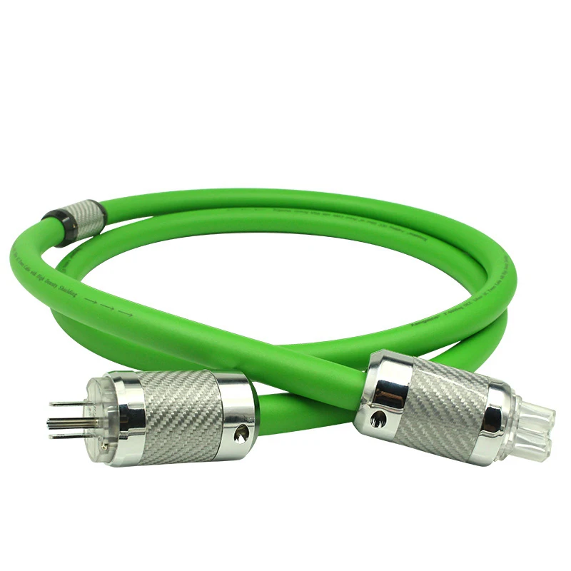 

HIFI audio silver plated Power bulk cable EU/US power plug AC power cord Amp CD DVD player Speaker audio power cable