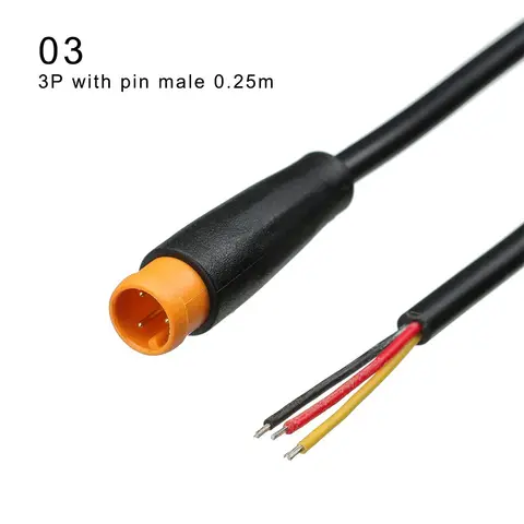9mm Base Connector 2/3/4/5/6Pin Cable Waterproof Connector For Ebike Bafang Display Pin Optional Cable Ebike Accessories