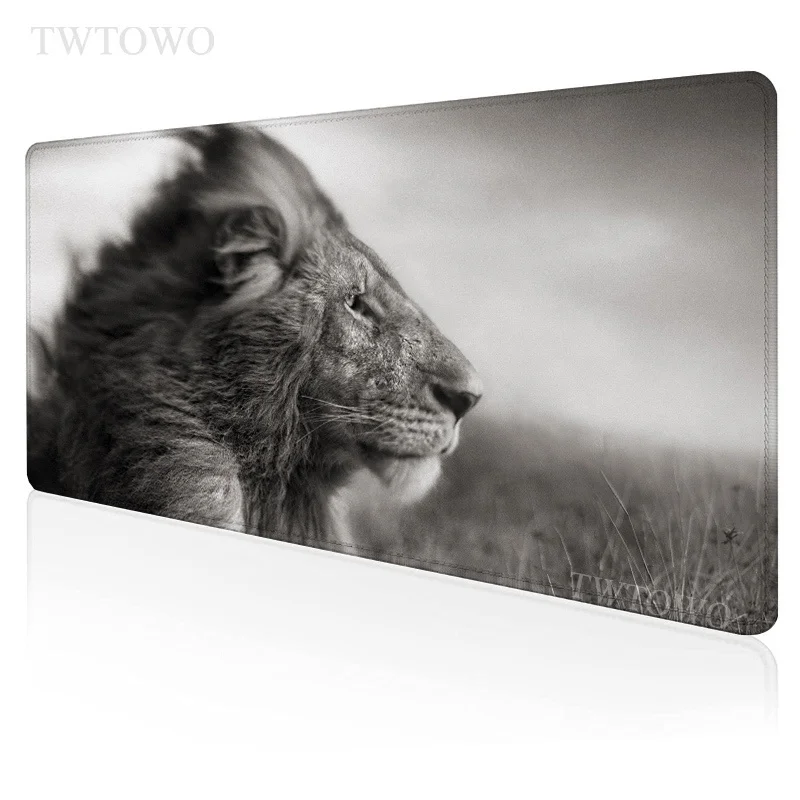 

Black And White Lion Mousepad XXL Home HD Mouse Mat MousePads Anti-slip Laptop Gamer Natural Rubber Desktop Mouse Pad Mice Pad