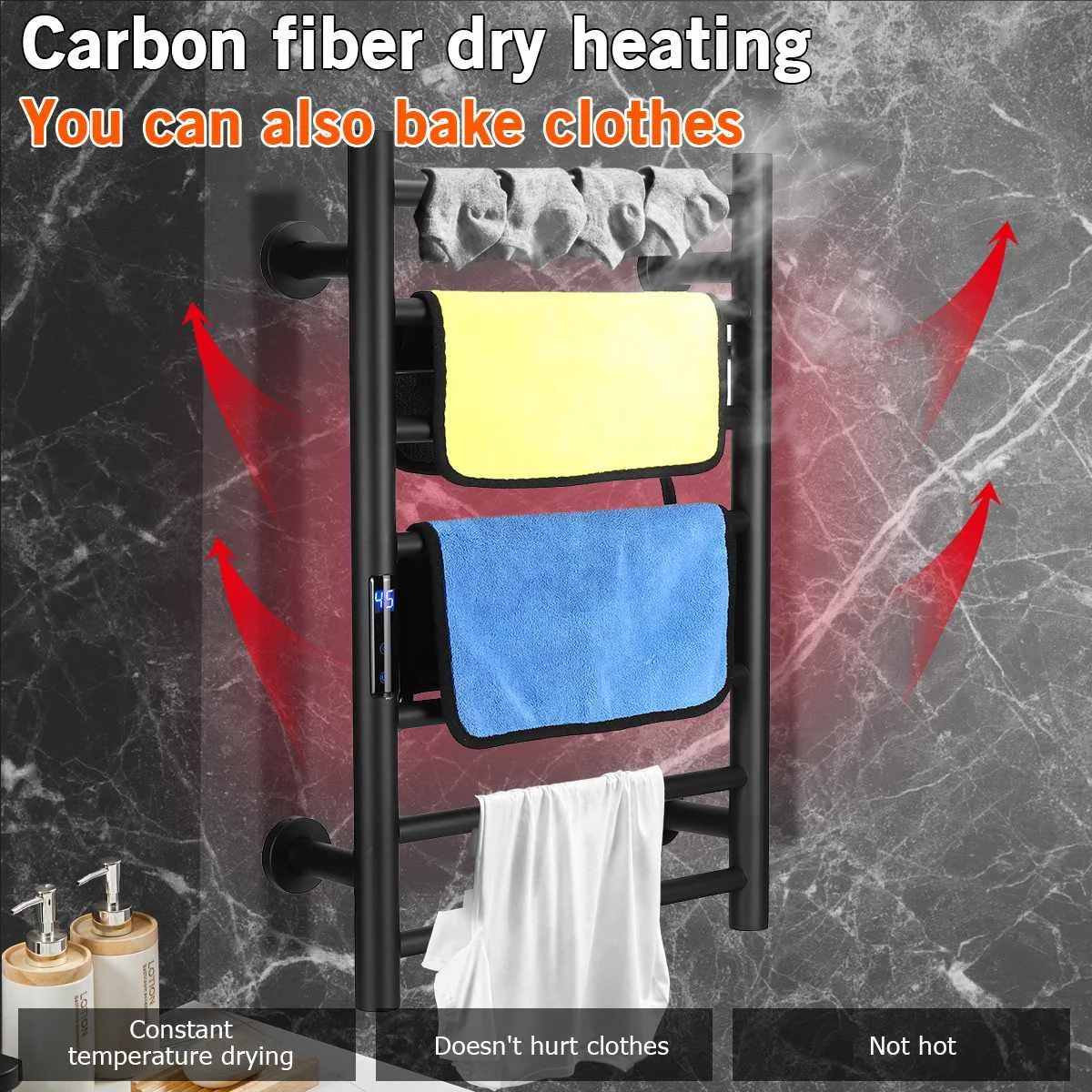 

Electric Towel Warmer Stainless Steel Towel Warmer Electric Wireless Towel Rack Electric Towel Warmer Temperature & Time Control