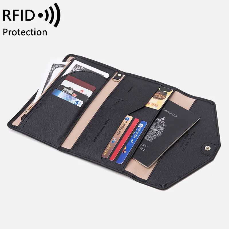 Waterproof Passport Holder Travel Wallet Multifunctional Small Credit Card Wallet Storage Bag Portable Coin Purse Money Bag