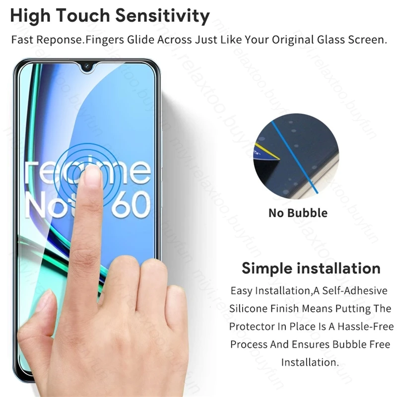 3 шт. защитное стекло для Realme Note60 Note 60 4G 9H закаленное защитная пленка экрана Realmi Not
