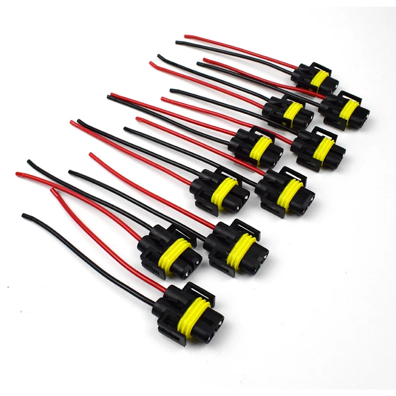 

2Pcs H8 H9 H11 Wiring Harness Socket Car Wire Connector Cable Plug Adapter For Foglight Head Light Lamp Bulb Light