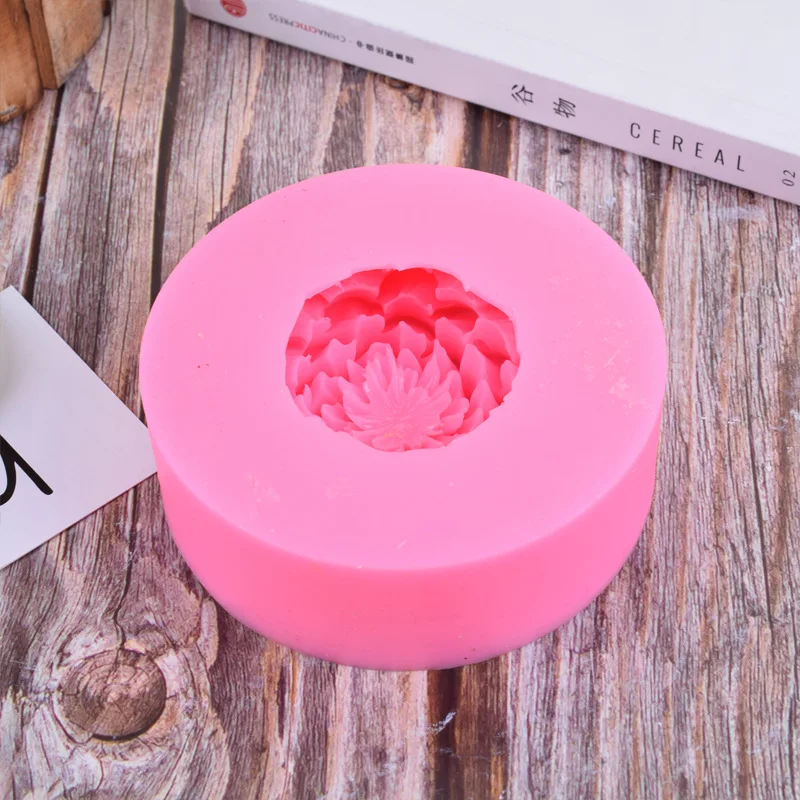 Новая 3D форма для торта силиконовая мыла в виде Розы свечи украшение ручной