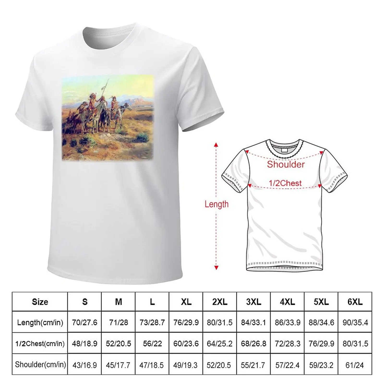 Футболка Charles Marion Russell-The Scouts роскошная мужская рубашка на заказ одежда больших