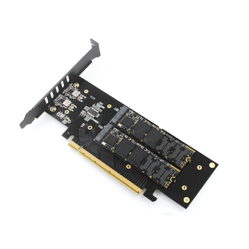 

Adapter Pcie3.0 M.2 X16 To 4x Nvme Multiplier 4x X4 Nvme4 Raid High-power Converter Raid Card New Pci-e Vroc Card Raid Hyper