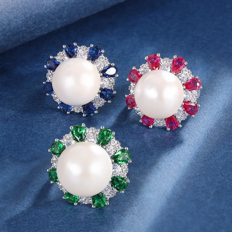 

Shining Cubic Zirconia Opening Rings For Women Fashion Luxury Wedding Party Bridal Ring Brand Design Jewelry