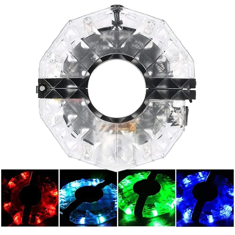 

Rechargeable Bike Wheel Hub Lights Waterproof 3 Modes LED RGB Colorful Cycling Bicycle Spoke Light for Safety Warning Decoration