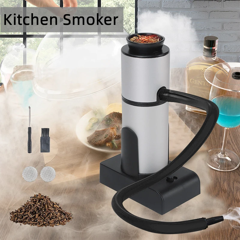 

Portable Food Cold Smoke Generator Molecular Cuisine Smoking Gun Meat Burn Smokehouse Cooking for Grill Smoker Wood Dropshipping