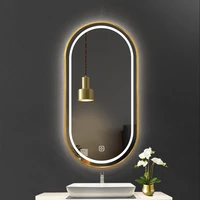 smart nordic bathroom mirror touch vanity dressing metal oval bathroom mirror electric custom espelho redondo bathroom fixtures