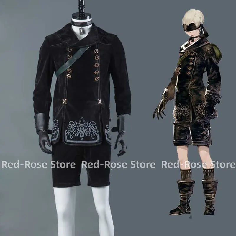 

NieR Automata YoRHa No.9 Type S Cosplay Costumes 9S Uniforms Jacket +Pants+ Backpack + Braces +Gloves+Necktie+Stockings+ Goggles