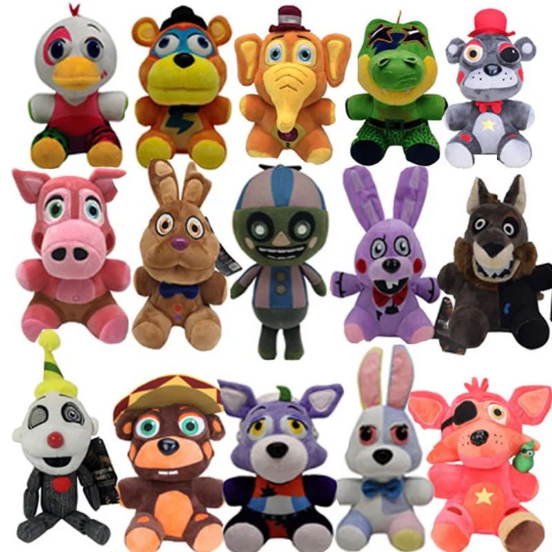 

16styles New style FNAF Plush Toys 20cm Cute Freddys Animal Foxy Bonnie Bear Chica Stuffed Plush Toys Doll Birthday Gift for Kid