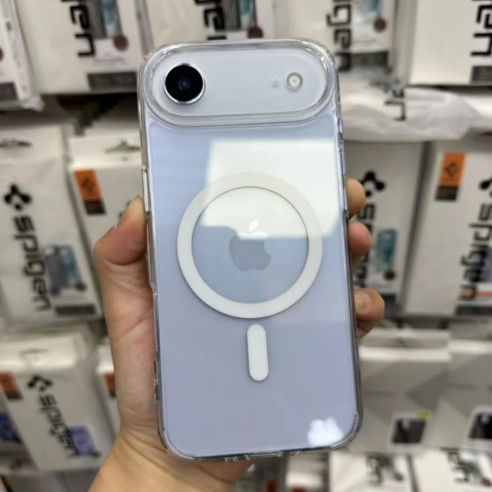 Фото Прозрачный магнитный чехол Spigen Ultra Hybrid PC для iPhone 18 17 Pro Max 16Plus 15 14 13 12 18Pro, чехол для беспроводной зарядки Magsafe №4