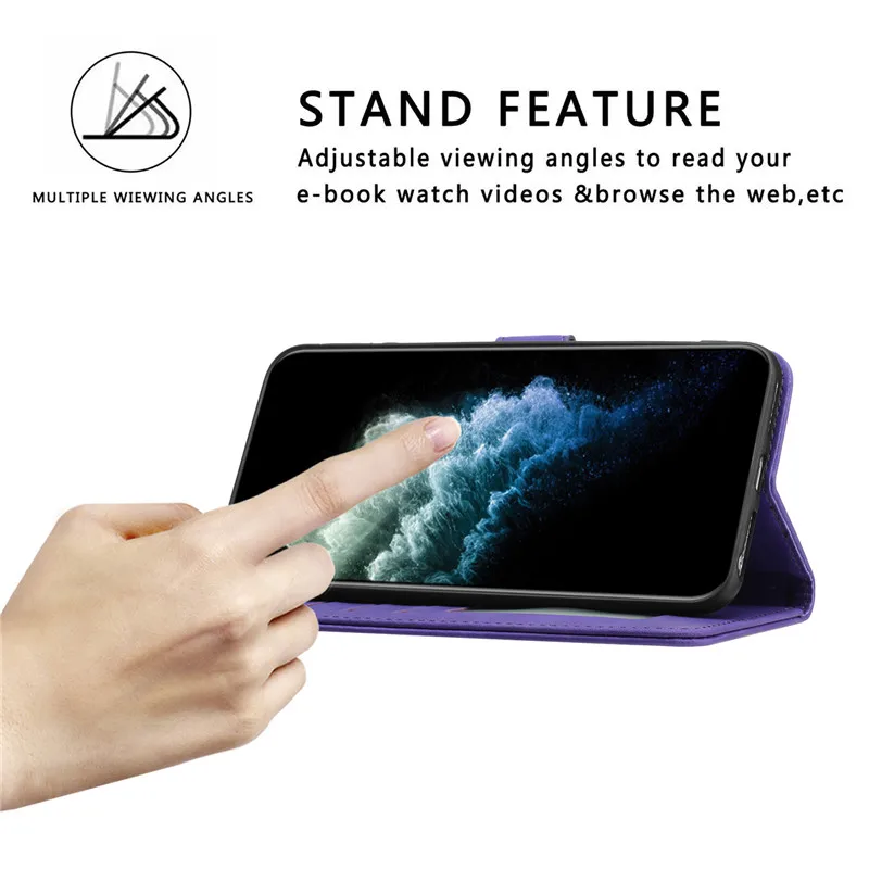 Luxury Leather Wallet Phone Case For Samsung Galaxy S21+ S21 Ultra S30 Plus S21Plus 5G Flip Cover Cases Card Slot Magnetic Clasp