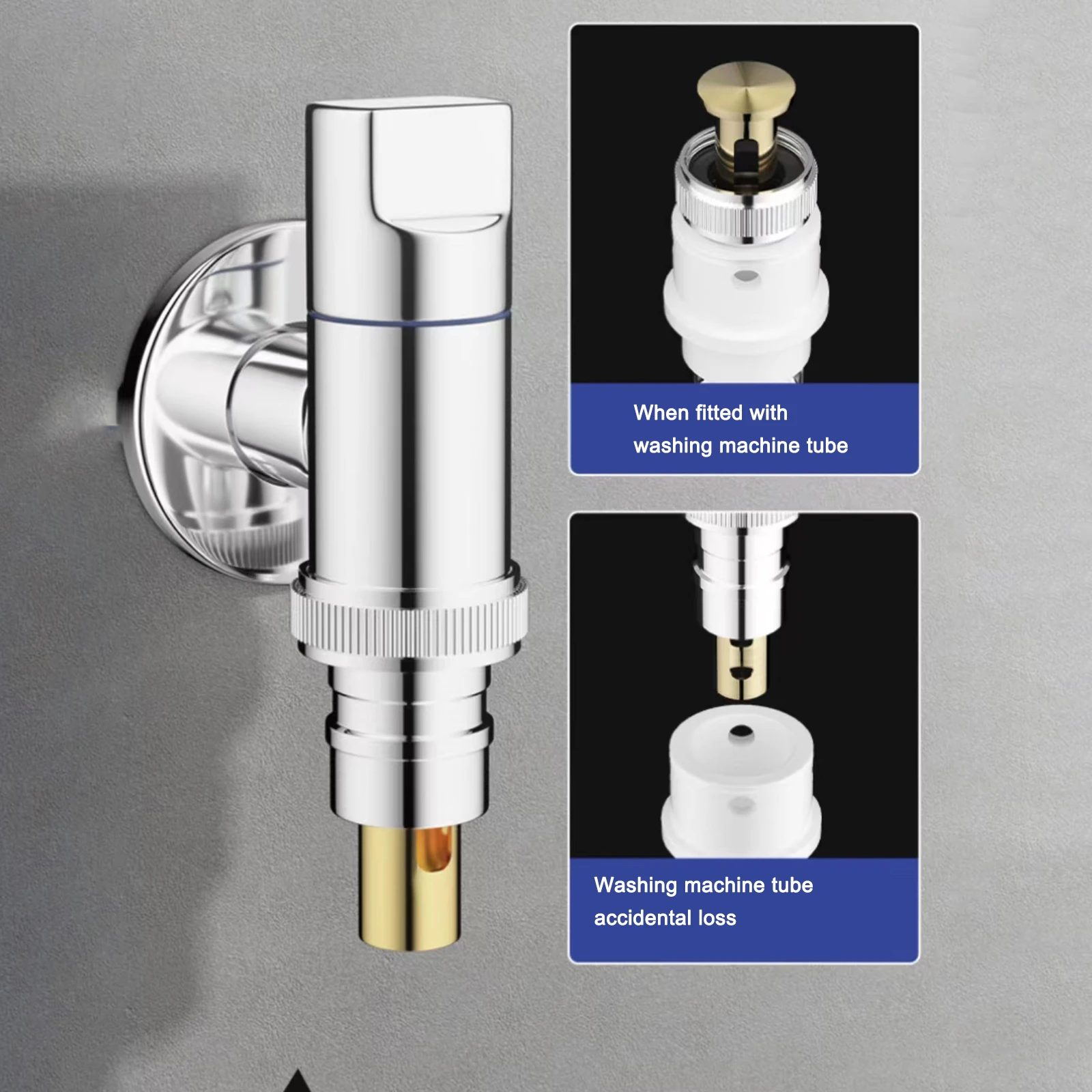 

Washing Machine Faucet Water Stop Quick Opening Angle Valve G1/2 Interface Stainless Steel Angle Valve Bathroom Accessories