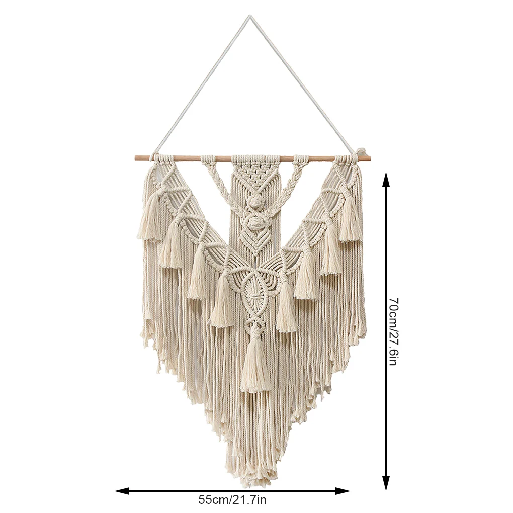 

Tassel Retro Wall Tapestry Cotton Hand Hanging Kids Bedroom Backgrounds Decoration Living Room Bathroom Home Carpet