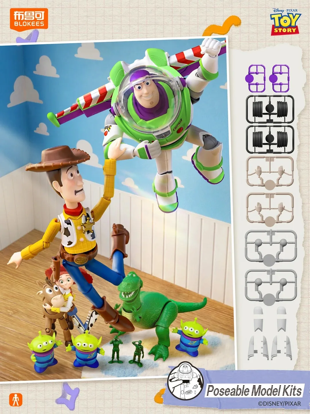 Фото Оригинальные фигурки Blokees Toy Story Elite Edition Vol.1: Вуди и Базз Лайтер, коллекционные настольные украшения, игрушки, подарок для девочек и мальчиков №2