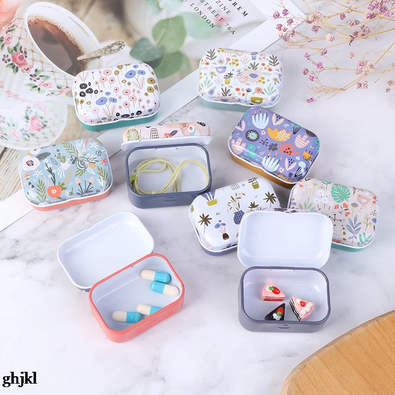 

1pcs Mini Tin Metal Box Sealed Jar Packing Boxes Jewelry Candy Box Small Storage Cans Coin Earrings Headphones Gift Box random