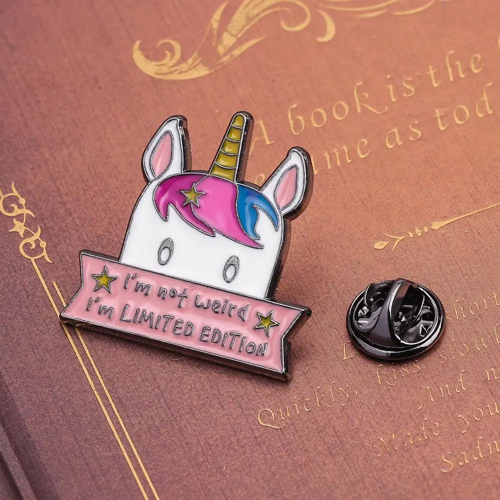 

Cute Cartoon Unicorn Pegasus Horse Brooches Creative Animal Badges Enamel Lapel Pins Alloy Jewelry for Backpack Gift