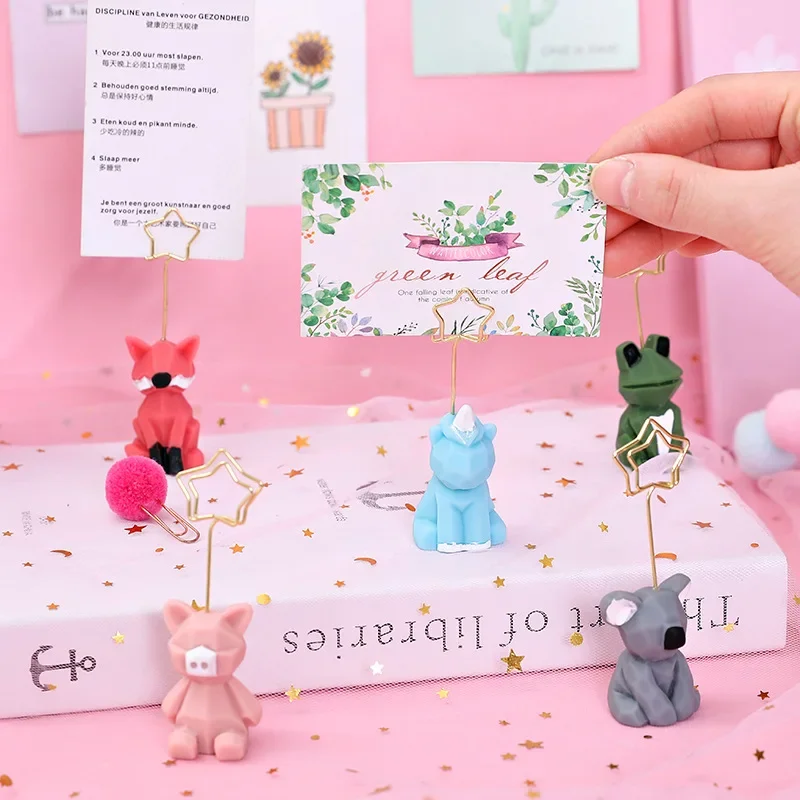 

Металлический держатель для заметок с животными