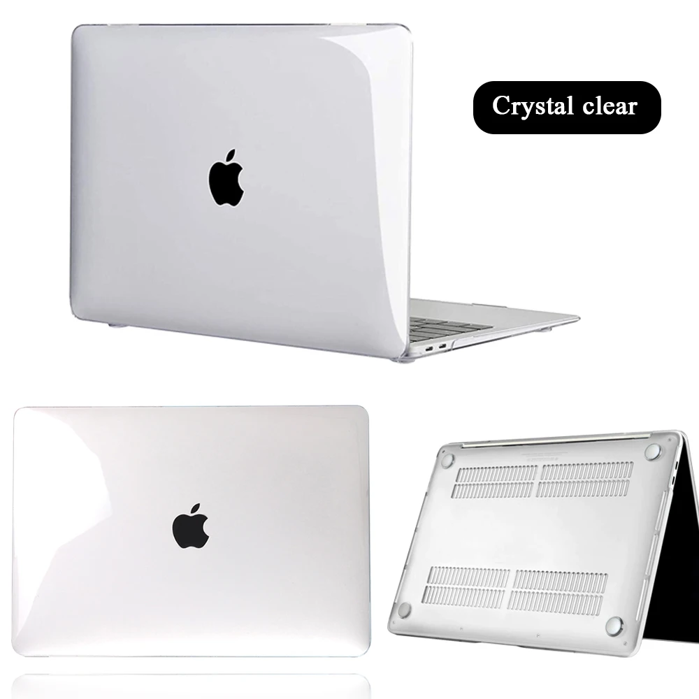 Funda de ordenador portátil para Apple Macbook M1 Chip Air Pro Retina 11 12 13 15 pulgadas, carcasa dura transparente 2020 Touch Bar ID Pro 13 A2338