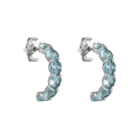 tkj european and american fashion retro c shaped zircon womens earrings round diamond earrings female c shaped womens earrings