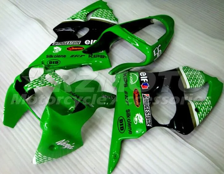 

4Gifts New ABS Plastic Motorcycle Fairing kit Fit For Kawasaki Ninja ZX-6R 2000 2001 2002 ZZR600 00 01 02 Custom Green