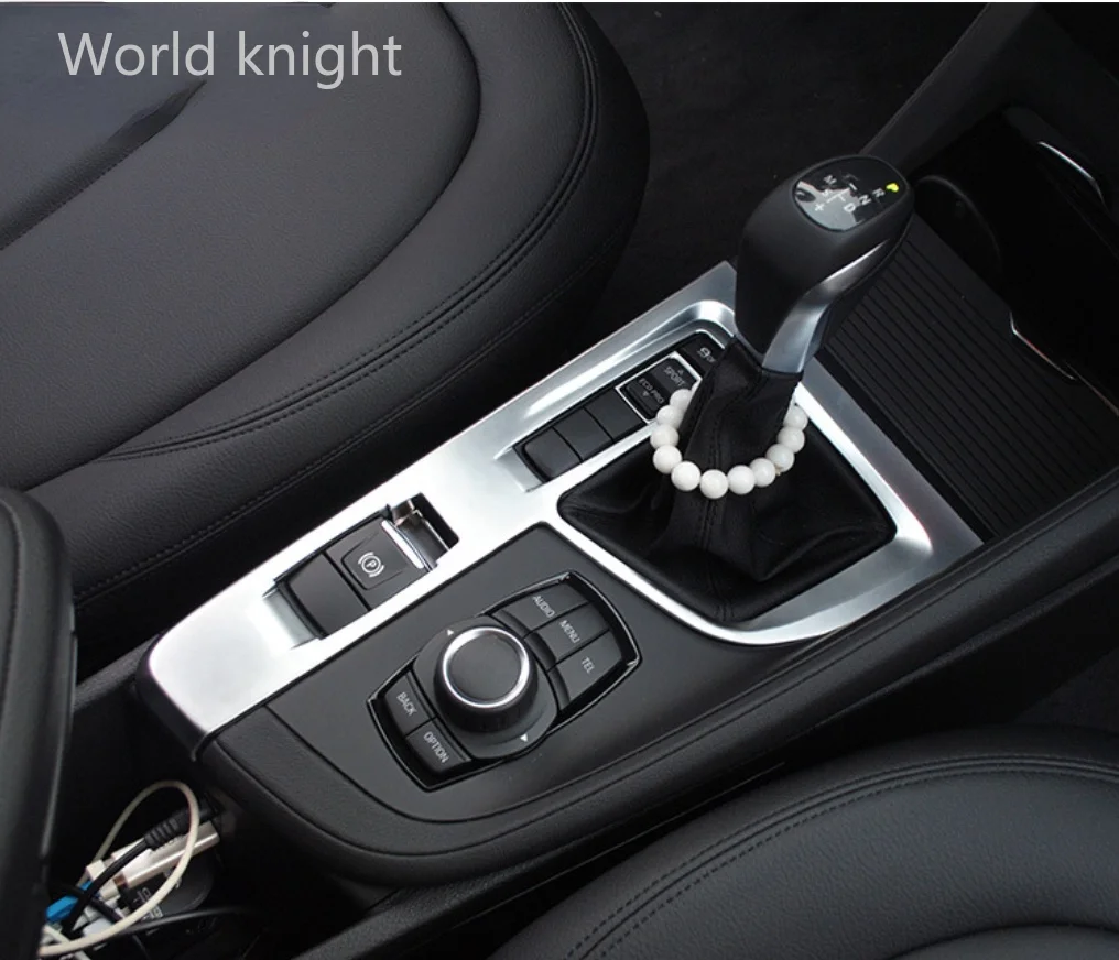 

ABS Chrome Gear Shift Panel Sequin Cover Trim Car Accessories For BMW X1 F48 20i 25i 25le for Left Hand Drive 2016-2018