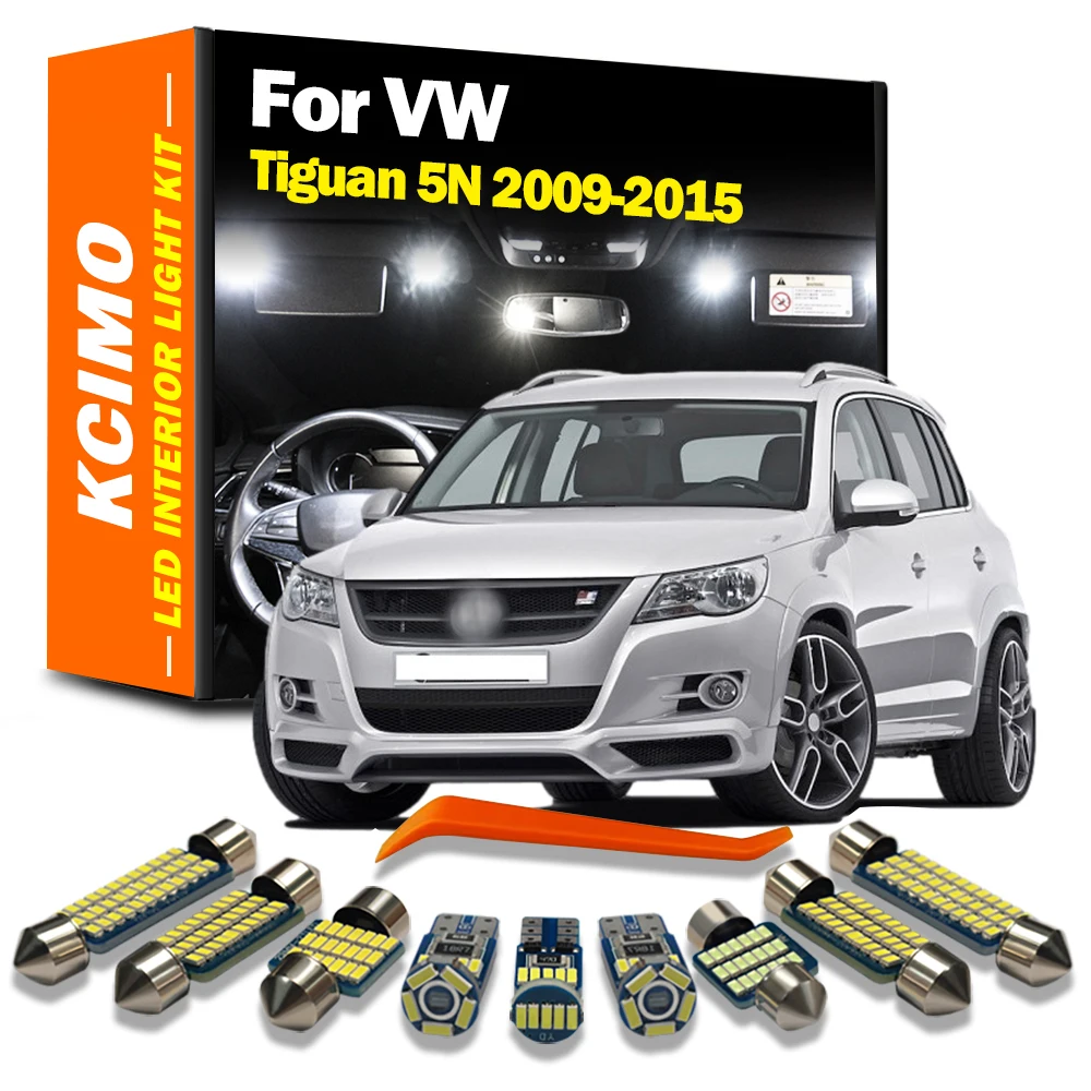 Kcimo 14 шт. для Volkswagen VW Tiguan 5N 2009-2015 автомобильный светодиодный внутренний купол