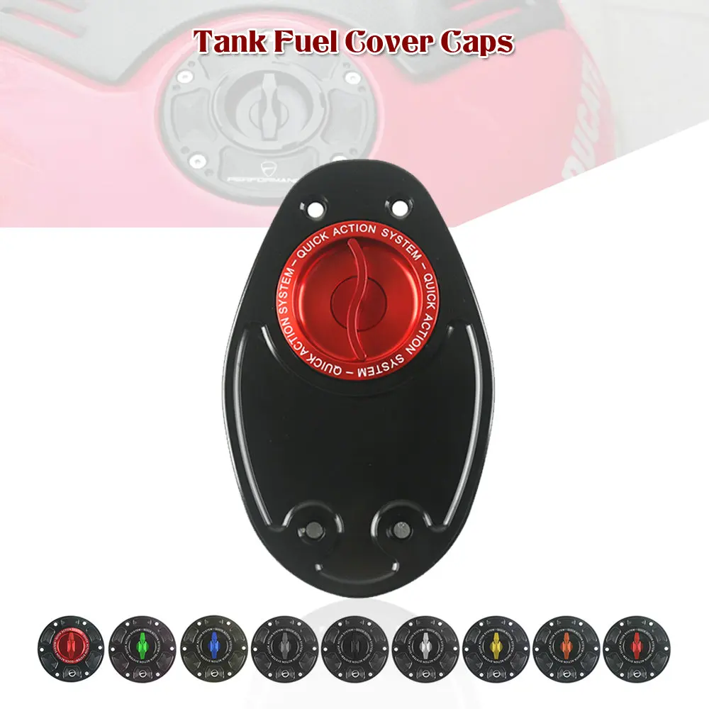 Aluminum Keyless Motorcycle Accessories Fuel Gas Tank Cap Cover quick release FOR DUCATI SPORT 1000 1000S PAUL SMART 1000LE