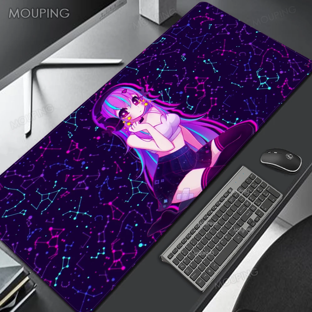 

Розовый коврик для мыши Kawii с аниме, игровые аксессуары Moneko Geoxor, настольные коврики Xxl, игровой рабочий коврик, коврики для клавиатуры, коврик...