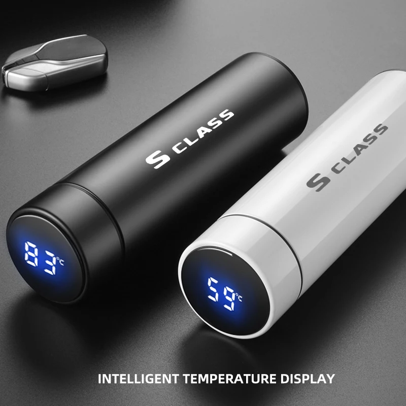 

Digital Thermos Cup For Mercede Benz S CLASS Intelligent Temperature Display Water Bottle Heat Preservation Vacuum Thermo Flask