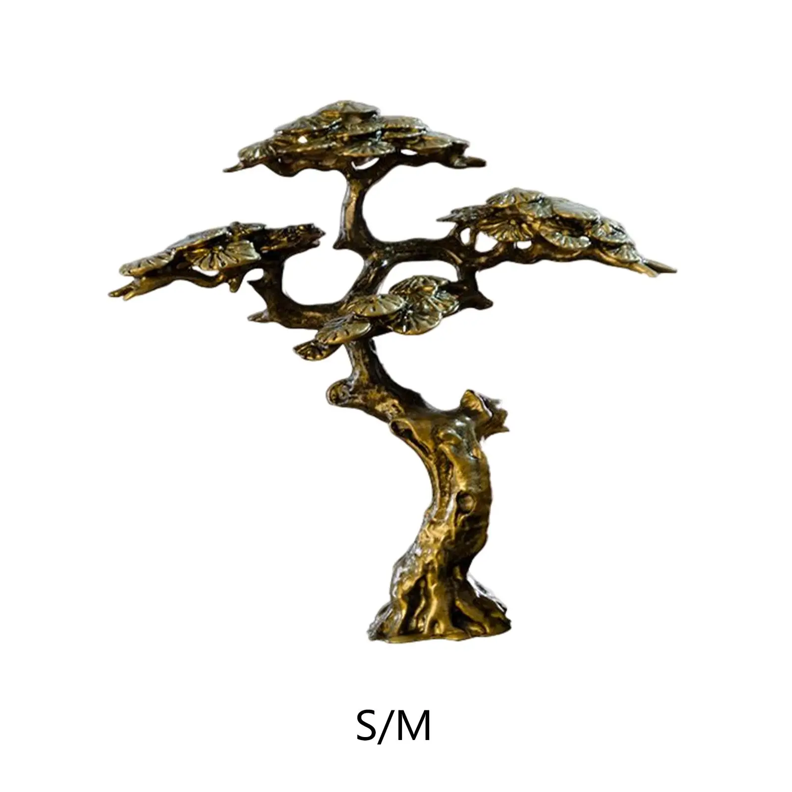

Antique Tree Statue Miniature Figurine Metal Sculpture Mini Pine Ornament for Bonsai Micro Landscape Flowerpot Home Decor