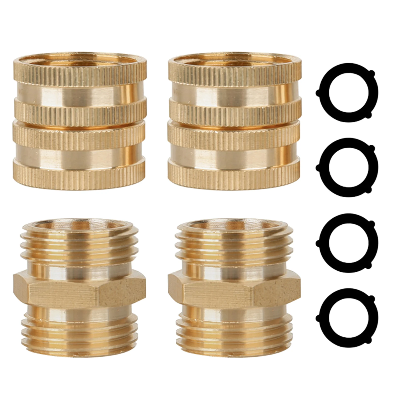 

3/4 Inch Irrigation System Quick Connect Male To Male Brass Connector Female To Female Garden Hose Adapter Thread Easy Install