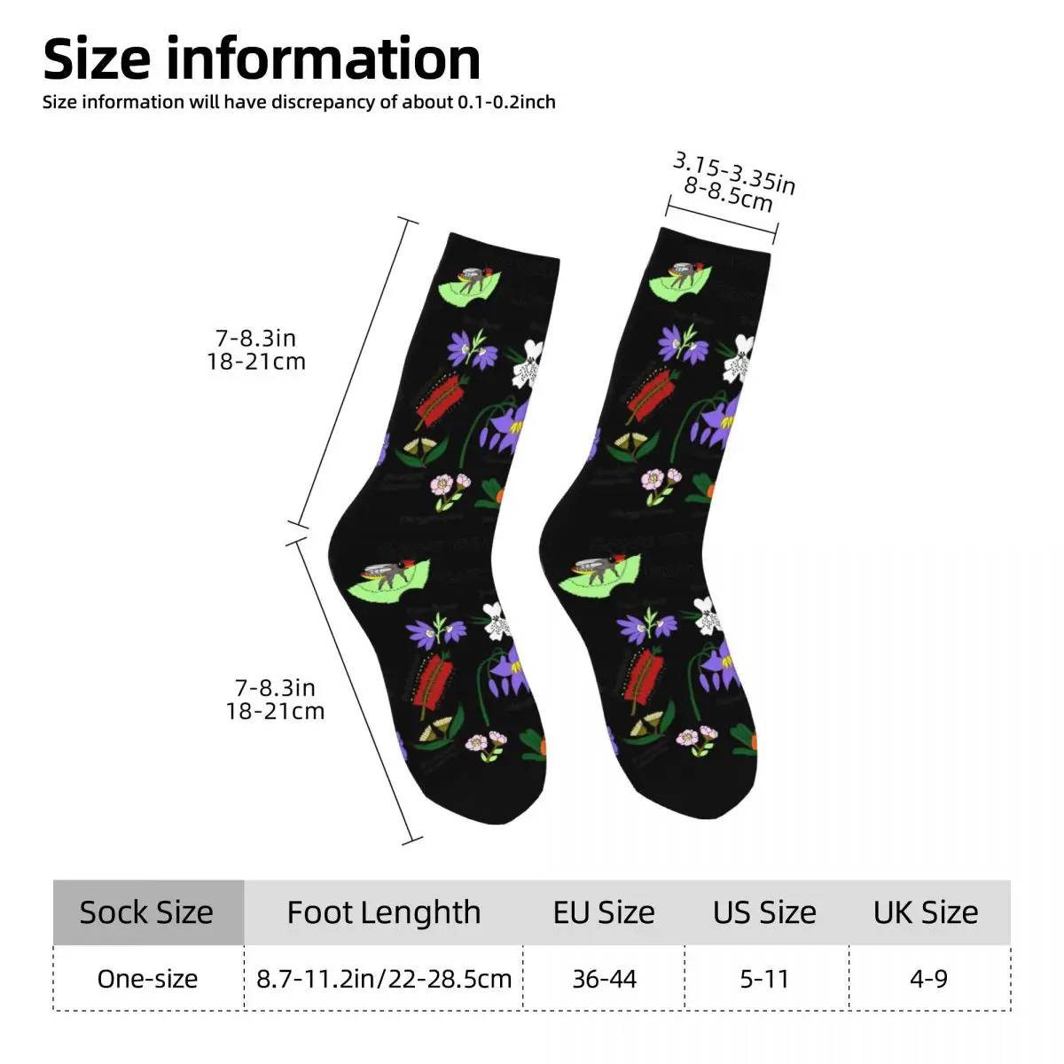 Insects Harajuku Socks Plant these Save The Native Bees Fashion Stockings Men Soft Outdoor Spring Graphic Non Slip