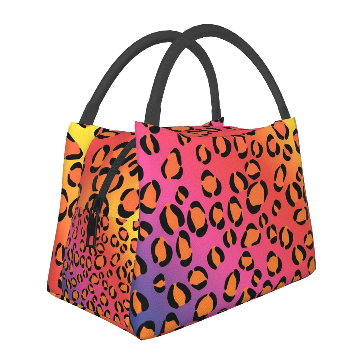 

Радужная леопардовая сумка для обеда с животным принтом, школьная коробка для обеда для детей, забавные Термосумки для обеда на заказ, сумка-холодильник из ткани Оксфорд