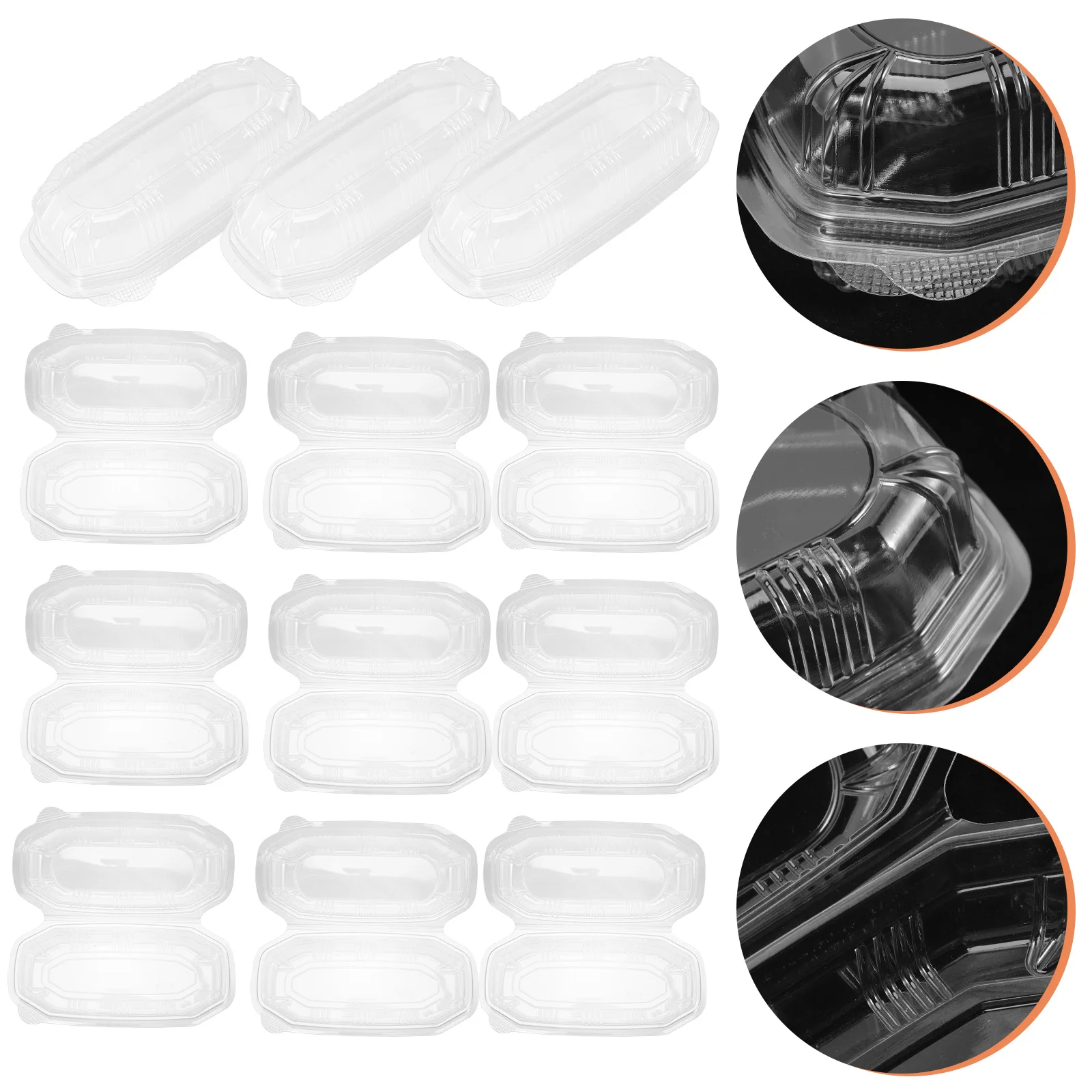 

Dessert Boxes Sandwich Containerdisposable Cake Accessory Containers Clamshell Transparent Holdersmall Bread Box Case Function