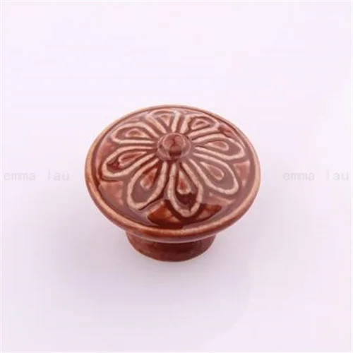 

Новая однотонная круглая керамическая ручка и ручка для шкафа, дверная фурнитура, ручки для мебели, шкафа, решетчатые ручки с одним отверстием