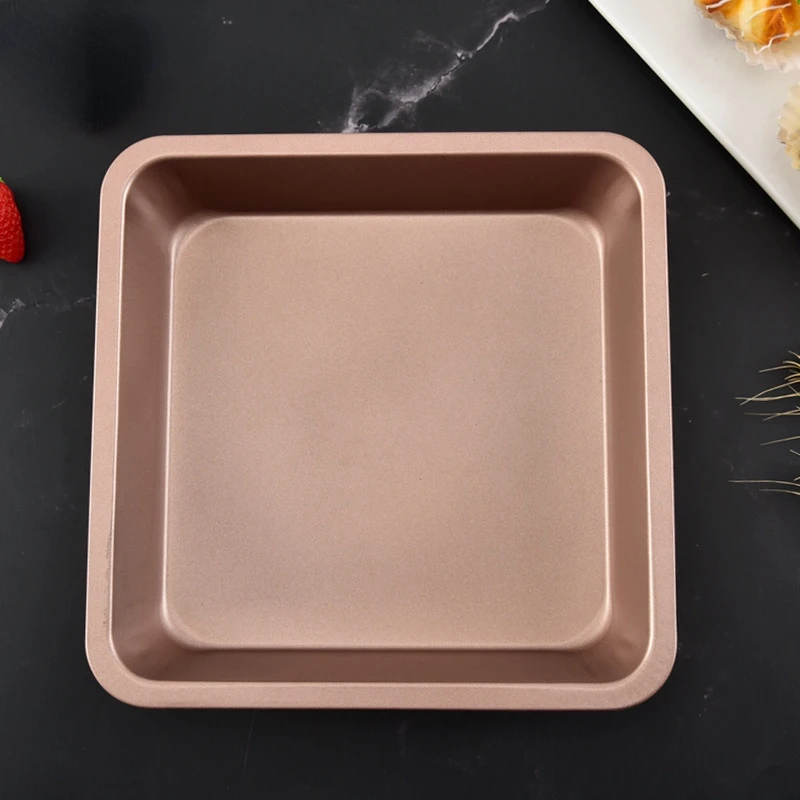 

Non-Stick 8 Inch Square Cake Baking Pan Carbon Steel Tray Pie Pizza Bread Cake Mold Bakeware Tools Kitchen Accessories