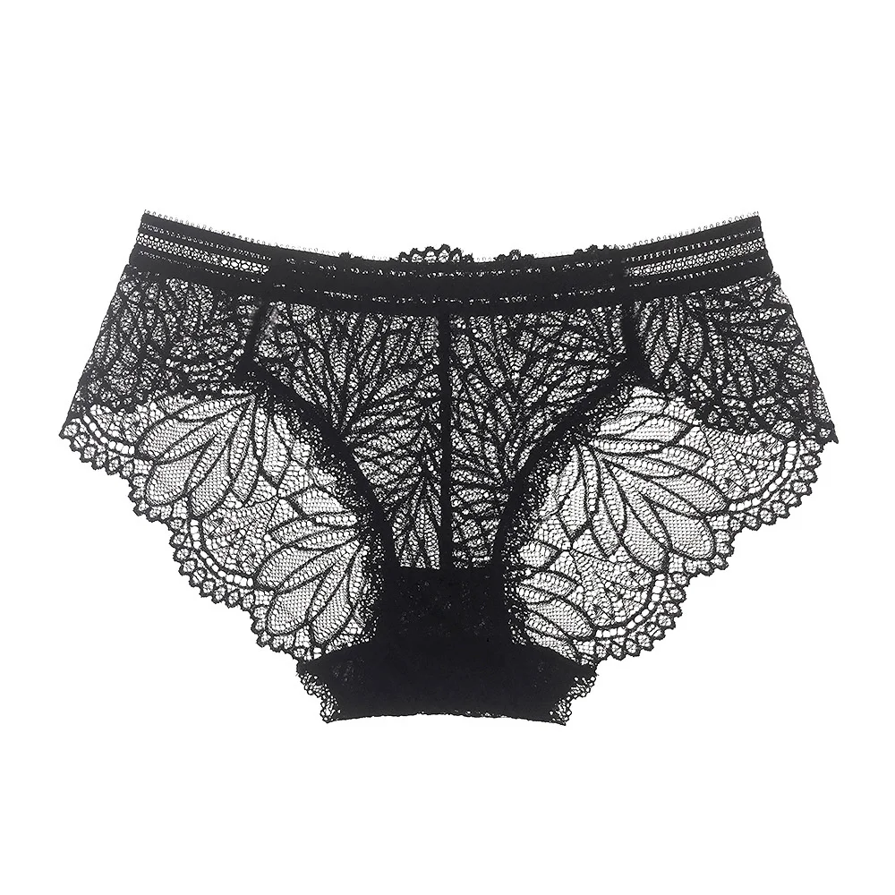 

Sexy Underwear Female Lace Tulle Low Waist Secret Flirting Traceless Triangular Shorts Confused