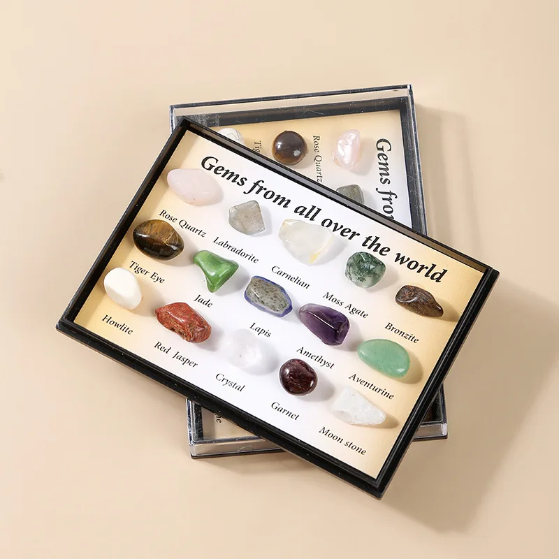 

Wholesale of 15 Polished Rolling Stone Boxed Crystal, Jade, Semi Precious Stone, Ore Specimens, Popular Science Ornaments