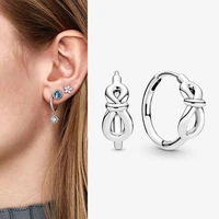 2020 new 925 %d1%81%d0%b5%d1%80%d1%8c%d0%b3%d0%b8 silver pan earrings eternal symbol rosette pan earrings for women wedding gift fashion jewelry