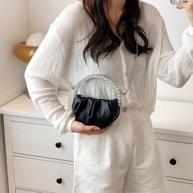 

Вечернее платье с инкрустацией стразами, женская сумка через плечо, модный кошелек и сумочка, дизайнерская сумка-мессенджер, брендовая сумк...