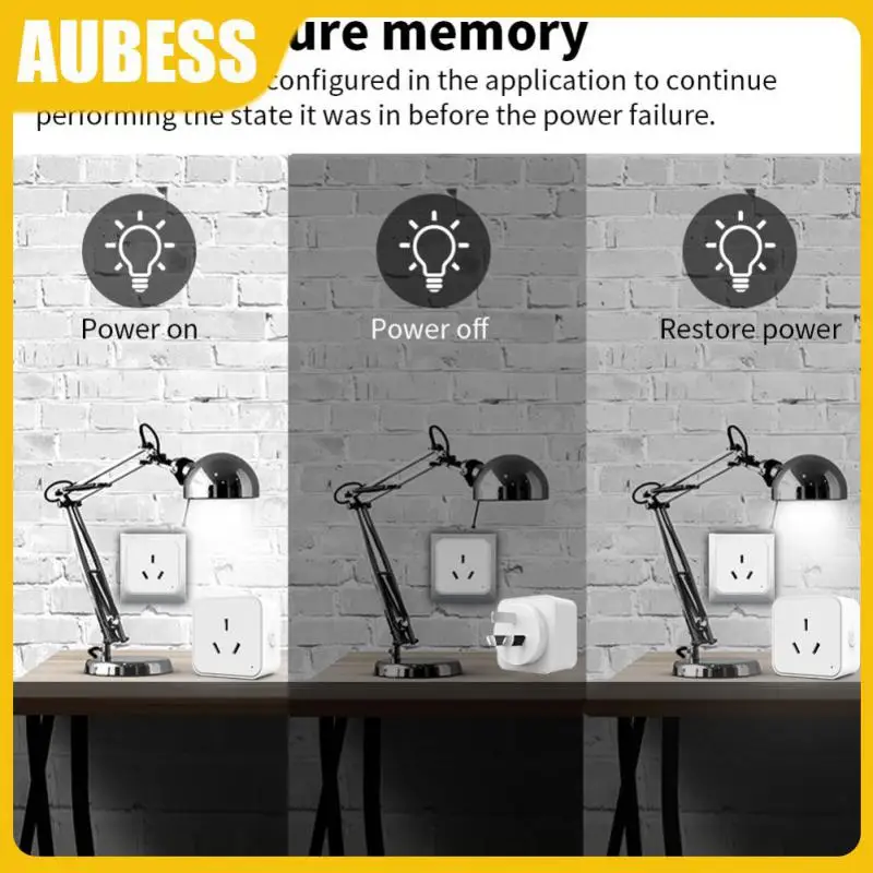 

Voice Control Wifi Smart Plug Au Mini Socket Timing Function Au Smart Socket For Tuya Smart Life App Smart Home Power Outlet 16a