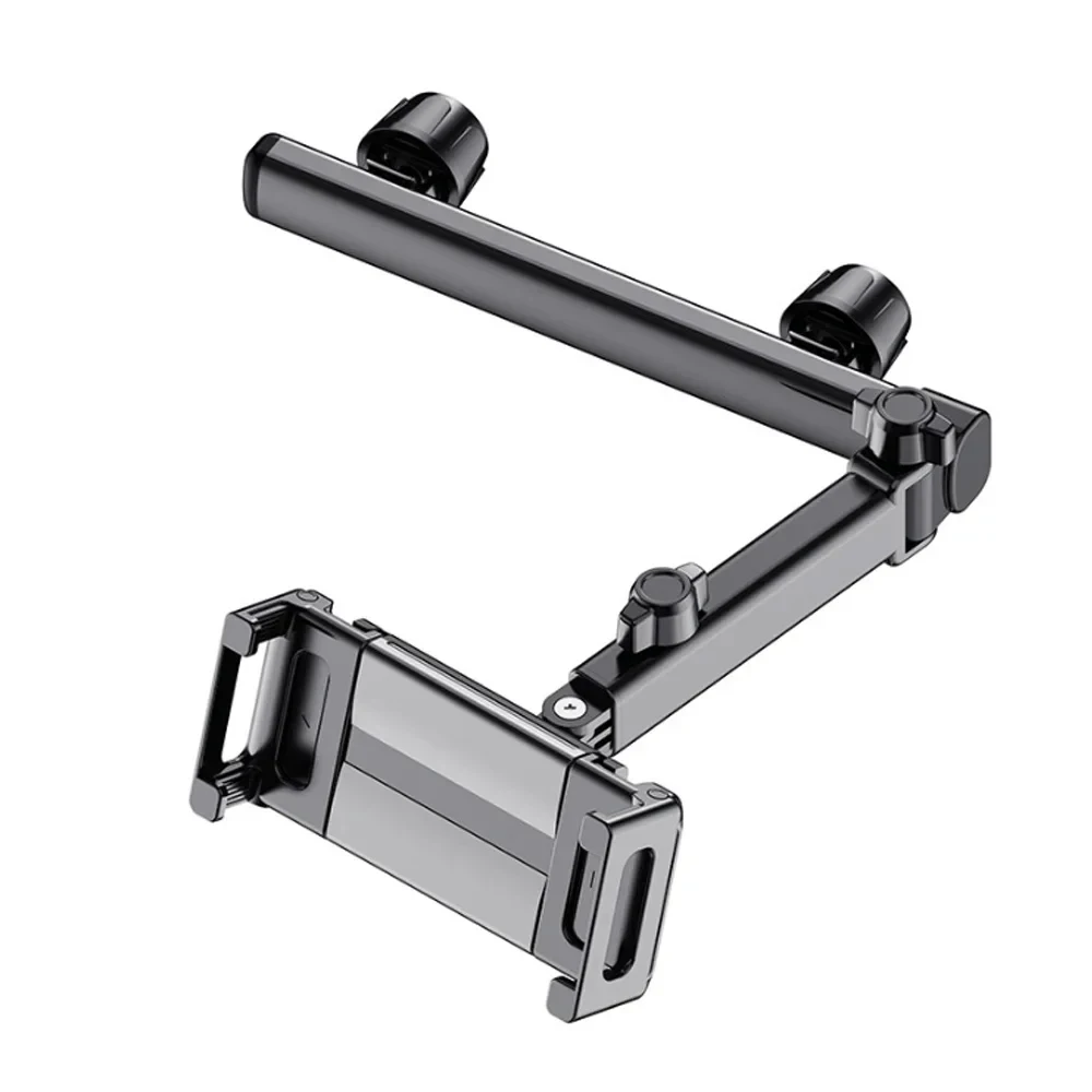 

Автомобильный держатель для планшета из алюминиевого сплава 4-13 дюймов, крепление на подголовник на заднем сиденье для iPad Mini Pro, вращение на 360°, задняя подушка, зажим для телефона, подставка