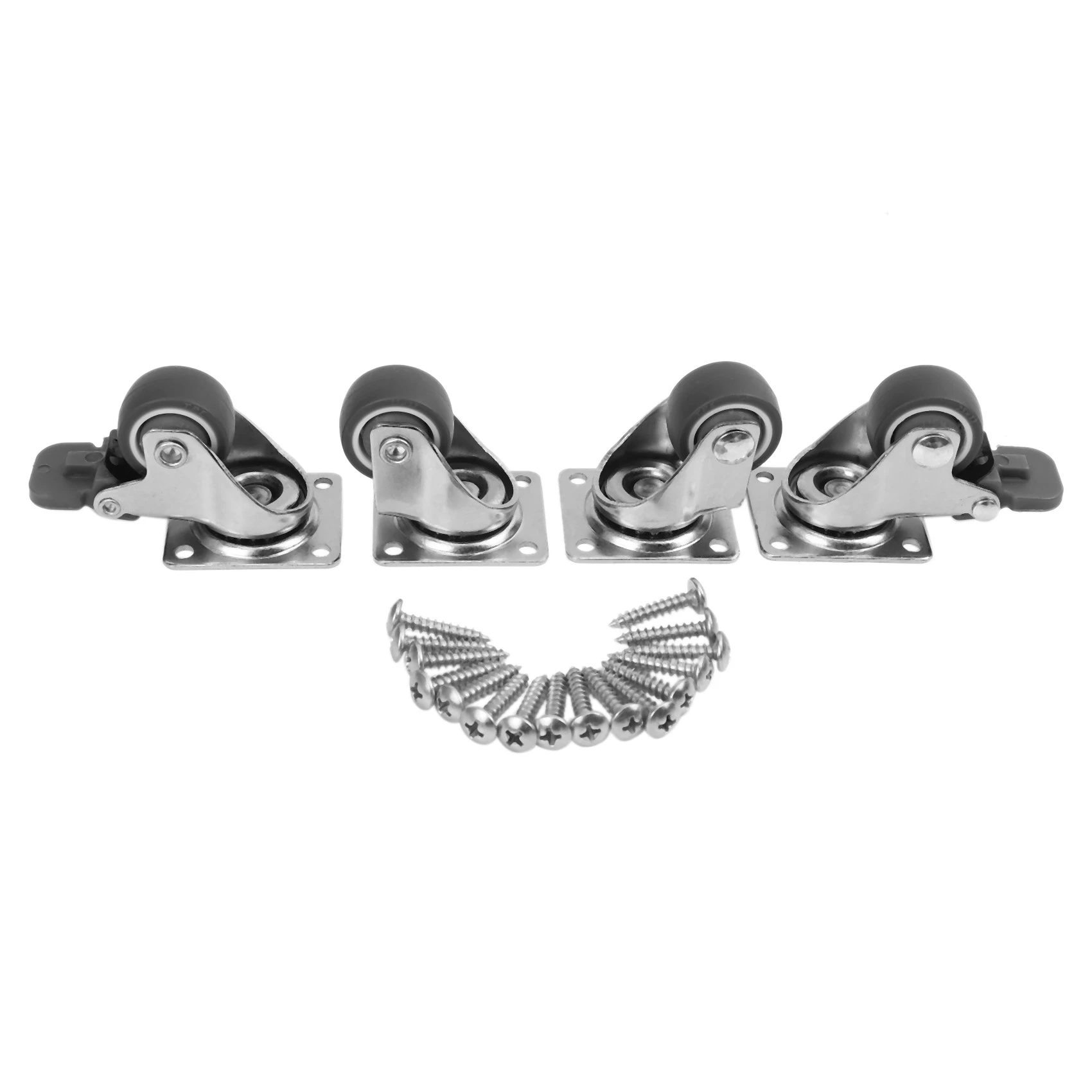 

4 упаковки, 1 дюймовые низкопрофильные ролики, колеса, мягкая фотовспышка с верхней пластиной 360 градусов, общая емкость 100 фунтов для набора