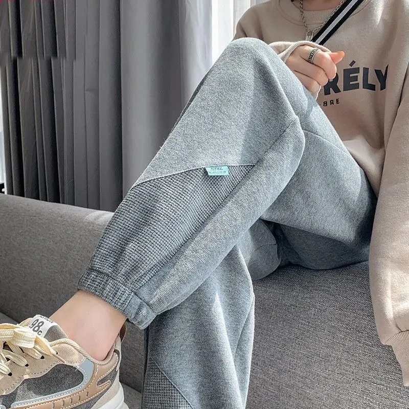 Spring Autumn All-match Casual All-match Sweatpants 2022 New Streetwear Gray Sweatpants for Women Unisex Baggy Pants Trousers