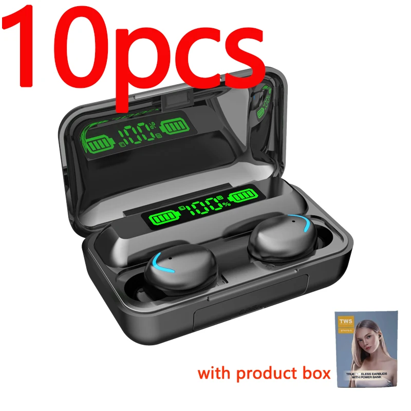 

Bluetooth 5,3 наушники-вкладыши, беспроводные наушники Blutooth, оригинальная F9 Tws гарнитура с микрофоном, 10 шт., оптовая продажа, с коробкой для геймер...