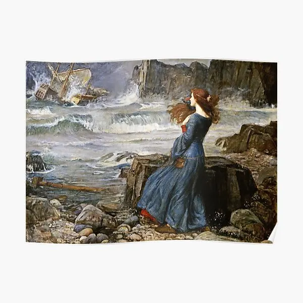 

John William Waterhouse Miranda The Poster Wall Room Decor Art Vintage Print Funny Mural Home Picture Modern Painting No Frame