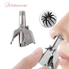 Мужской триммер для волос в носу бритва для носа моющаяся нержавеющая сталь уши портативные подходящие безопасные триммеры ножницы